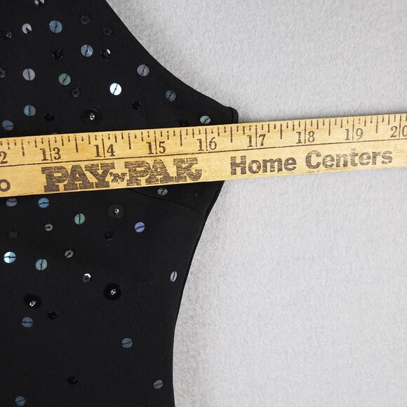 BCBG Size M Sequin Embellished Cami Tank Y2K Going Out Whimsigoth Bling Sparkle - Picture 3 of 7